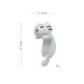 Graziosa statuetta di gatto appendi, mini ornamento in resina per interni auto e schermo. - Gatto Strisciante (321654) / Gatto Tigrato Bianco
