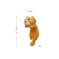 Simpatica statuetta di gatto appendiabiti arancione e bianca, ornamento in resina per auto. - Gatto Strisciante (321654) / Gatto Tigrato Giallo