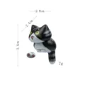 Mini resin black cat figurine cute cartoon desktop ornament micro landscape decoration - Black Tiger Cat