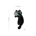 Graziosa statuetta di gatto nero sospeso mini bambola in resina per decorazione auto e casa - Gatto Strisciante (321654) / Gatto Tigrato Nero