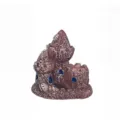 Detailansicht des Mini-Harz-Schloss-Stein Hauses, ideal für Mikro-Landschaft-DIY und Aquarium. - Korallenhaus Hellviolett