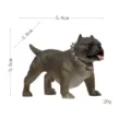 Bulldoge Figurine Mini süße Desktop Ornament Muskel Hund Spielzeug Auto Dekoration - Stehender Bully Hund / 5.8x3.0x3.6cm / Grau