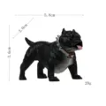 Kleine schwarze Bully Hund Figur muskulös süßes Auto Desktop Ornament Spielzeug 5,8cm - Stehender Bully Hund / 5.8x3.0x3.6cm / Schwarz