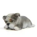 Schlafende Bulldogge Kunstharz Figur süße Auto Armaturenbrett Dekoration Skulptur - Mit Klebepunkt / Liegende Graue Englische Bulldogge