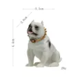 Niedliche Amerikanische Bully Hund Figur Miniatur Harz Desktop Ornament Spielzeug 5cm - Sitzender Bully Hund / 5.3x2.6x4.4cm / Schwarz-weiße Flecken