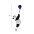 Niedlicher 3D Panda Kühlschrankmagnet mit blauem Ballon Deko Harz Figur 7.8x4cm. - Dunkellila Ballon Panda