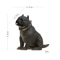 Muskulöse amerikanische Bully Hund Figur süße Harz Desktop Auto Ornament Miniatur Spielzeug - Sitzender Bully Hund / 5.3x2.6x4.4cm / Grau