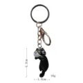 Niedlicher schwarzer Katzen Schlüsselanhänger Taschenanhänger Harz Figur Geschenk Zubehör. - Schwarze Katze / Einzelpreis
