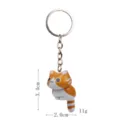 Süßer orangefarbener kauernder Katzen-Schlüsselanhänger aus Harz mit Metallring für Tasche. - Braune Katze Schlüsselanhänger / Einzelpreis / Braun