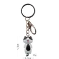 Süßer schlafender Katzen Schlüsselanhänger Metall Karabiner Taschen Anhänger Kätzchen - Karabiner-Stil / Einzelpreis / Schwarz Weiß