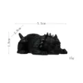 Schwarze Amerikanische Bully Hund Figur Harz Auto Ornament Schreibtisch Spielzeug Mini - Liegender Bully Hund / 5.5x2.9x1.8cm / Schwarz