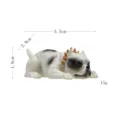 Bully Hund Miniatur Figur Harz süß Desktop Auto Ornament Heimdekoration Größe 5,5cm - Liegender Bully Hund / 5.5x2.9x1.8cm / Schwarz-weiße Flecken