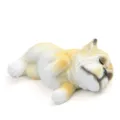 Süße schlafende Bulldogge Harz Figur Auto Ornament 3D Welpe Desktop Dekoration Spielzeug - Mit Klebepunkt / Seitlich Liegende Hellkaffee Englische Bulldogge