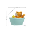 Niedliche Harz Katze in Badewanne Mini Figur kawaii Tisch Deko Anime Puppe Spielzeug - Badewannenkätzchen / Plüschtier / Gelbe Katze