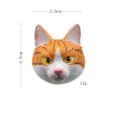 Realistischer oranger Katzenkopf Kühlschrankmagnet, süßer Tier Magnetsticker für die Küche. - Kühlschrankmagnet Mit Magnet / Gelber Katzenkopf