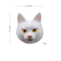 Realistischer weißer Katzenkopf Kühlschrankmagnet, süßer dekorativer Tier Magnet. - Kühlschrankmagnet Mit Magnet / Weißer Katzenkopf