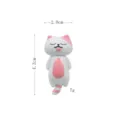 Süße schläfrige Katzen-Miniaturfigur für Gartengestaltung und Dekoration, kompakt. - Figur (Zhen 6A3-2 6A3-3) / Sabbernde Schläfrige Rosa-Weiße Katze
