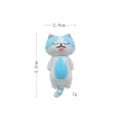 Süße schlafende Katzen Figur Miniatur Landschaft Gartenarbeit kreatives Spielzeug Dekoration - Figur (Zhen 6A3-2 6A3-3) / Sabbernde Schläfrige Blau-Weiße Katze