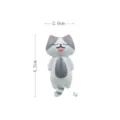 Süße schläfrige Katze Figur Mikrolandschaft Harz Ornament Desktop Deko Geschenk 2cm - Figur (Zhen 6A3-2 6A3-3) / Sabbernde Schläfrige Grau-Weiße Katze