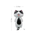 Süße schläfrige sabbernde Katze Miniatur Figur Harz Handwerk für Gartendekoration Display. - Figur (Zhen 6A3-2 6A3-3) / Sabbernde Schläfrige Schwarz-Weiße Katze