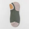 Herren Füßlinge Sneaker Socken rosa grün Farbblock Baumwolle atmungsaktiv rutschfest unsichtbar - Einheitsgröße / Armeegrün