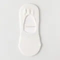 Donne traspirante rete invisibile calzini estivi taglio basso antiscivolo cotone calzini corti - Taglia unica / Bianco