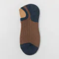 Herren unsichtbare Füßlinge Kurzsocken mit Farbblock Design für den Sommer und Frühling - Einheitsgröße / Kaffeebraun