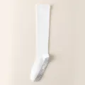 Calze sportive lunghe a compressione bianche con suole antiscivolo per yoga, fitness e corsa. - Taglia unica / Bianco