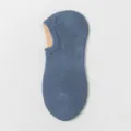 Calzini da barca uomo bassi grigio-blu invisibili traspiranti in cotone estivi corti antiscivolo - Taglia unica / Blu lago