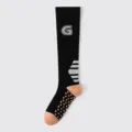 Calze a Compressione Sportive Professionali Donna Nere Polpaccio Fitness Corsa Yoga - Taglia unica / Nero G
