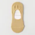 Women's low-cut no-show breathable mesh cotton socks in light yellow, anti-slip summer short socks. - One Size / Light Yellow