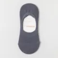 Men summer breathable mesh invisible boat socks grey anti-slip comfortable short cotton socks - Azure Blue