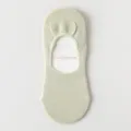 Women's summer mesh breathable invisible boat socks with anti-slip silicone, light green. - One Size / Light Green