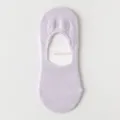 Lavender low cut invisible socks for women, breathable mesh summer short cotton boat socks. - One Size / Light Purple