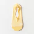 Yellow women shallow ice silk mesh boat socks, summer thin non slip invisible short socks - One Size / Bright yellow