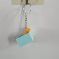 Süßer Katzen Schlüsselanhänger Pool Bad Metall Anhänger Tasche Deko Geschenk Accessoire - Schlüsselanhänger / Gelbe Katze mit Stirnband