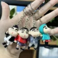 Crayon Shin-chan Cartoon Schlüsselanhänger Süßer Anime Charakter Rucksack Anhänger Charm - 4er-Set / Modestil Set