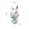 Chinesisches Sternzeichen Kaninchen Figur DIY Zubehör süßer weißer Hase Anhänger Schlüsselbund. - Kaninchen