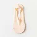 Beige low-cut ice silk invisible boat socks for women, breathable mesh daily summer socks. - One Size / Nude