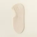 Calzini invisibili beige sottili da donna, corti in cotone traspirante e antiscivolo. - Taglia unica / Beige
