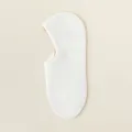 White low-cut invisible socks for women, thin breathable summer boat socks non-slip. - One Size / White