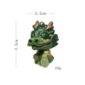Grüner Drache Figur Anhänger Schlüsselanhänger, süßes Sternzeichen Cartoon Tier. - Drache