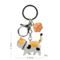 Süßer Glückskatze Schlüsselanhänger mit Katzenpfote Anhänger, Metall Karabiner für Handtasche. - Karabiner-Stil / Glückskatze (Gelbe Kralle)