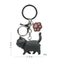 Süßer dicker Katzen- und Katzenpfoten Schlüsselanhänger, kreativer Karabiner Taschenanhänger. - Karabiner-Stil / Graue Katze (Braune Kralle)