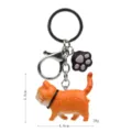 Portachiavi gatto arancione carino con ciondolo zampa, ciondolo borsa animale in resina e metallo - 2ª Gen Gatto Leopardo Giallo / Gatto Cafe Nero