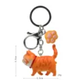 Portachiavi gatto arancione carino con ciondolo a zampa e gancio in metallo robusto. - 2ª Gen Gatto Tigrato Giallo / Zampa di Gatto Gialla