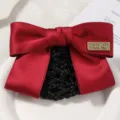 Elegantes rotes Satin Schleife Haarnetz für Damen, professionelles Haarzubehör Dutt Cover. - Smiley / Grobes Netz / Rot