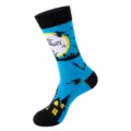 Halloween theme fun witch castle print casual dress sock for party costume gift wear. - One Size / No. 288