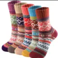 Winter dicke warme Wolle vintage ethnischer Stil Mittelsocken bunte Optionen SKU - Damen Kreuz