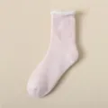 Gedetailleerd overzicht van warme wintersokken, pluche omslag, zacht roze breisel, koude dagen. - Maat 34-40 / Roze
